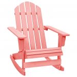 Cadeira Adirondack de Baloiçar para Jardim Abeto Maciço Rosa - 315887