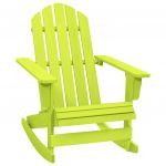 Cadeira Adirondack de Baloiçar para Jardim Abeto Maciço Verde - 315886