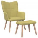 Cadeira de Descanso com Banco Tecido Verde - 327935