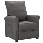Cadeira de TV Reclinável Tecido Cinzento-escuro - 248667