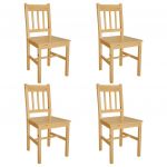 Cadeiras de Jantar 4 Peças Madeira de Pinho - 241515