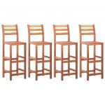 Cadeiras de Bar 4 Peças Madeira de Acácia Maciça - 46315