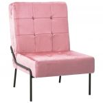 Cadeira de Descanso 65x79x87 cm Veludo Rosa - 325774