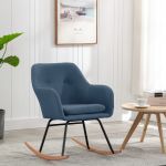 Cadeira de Baloiço Tecido Azul - 289531