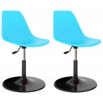 Cadeiras de Jantar Giratórias 2 Peças Pp Azul - 324193