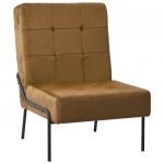 Cadeira de Descanso 65x79x87 cm Veludo Castanho - 325778