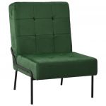Cadeira de Descanso 65x79x87 cm Veludo Verde-escuro - 325772