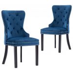 Cadeiras de Jantar 2 Peças Veludo Azul - 287958