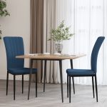 Cadeiras de Jantar 2 Peças Veludo Azul - 326092