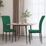 Cadeiras de Jantar 2 Peças Veludo Verde-escuro - 326095
