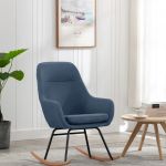 Cadeira de Baloiço Tecido Azul - 289541