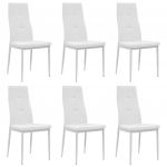 Cadeiras de Jantar 6 Peças Couro Artificial Branco - 275436