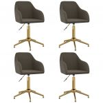 Cadeiras de Jantar Giratórias 4 Peças Veludo Cinzento-escuro - 3089877