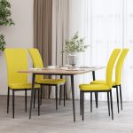 Cadeiras de Jantar 4 Peças Veludo Amarelo Mostarda - 326111