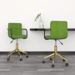 Cadeiras de Jantar Giratórias 2 Peças Veludo Verde-claro - 334847