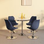 Cadeiras de Jantar Giratórias 4 Peças Tecido Azul - 338321