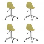 3086057 Swivel Dining Chairs 4 Peças Green Fabric (2x333470) - 3086057