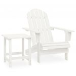 Cadeira de Jardim Adirondack com Mesa Madeira de Abeto Branco - 315919