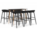 7 Peças Conjunto de Bar Preto - 3057479