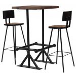 Conjunto de Bar 3 Peças Madeira Recuperada Maciça - 245394