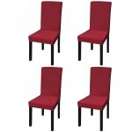 Capa Extensível para Cadeiras, 4 Pcs, Bordô - 131420