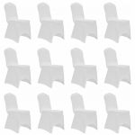 Capa para Cadeira Elástica 12 Peças Branco - 279090