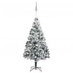 Árvore de Natal Artificial com Luzes LED e Bolas 210cm Pvc Verde - 3077917