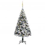 Árvore de Natal Artificial com Luzes LED e Bolas 180cm Pvc Verde - 3077820