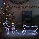 Decoração de Natal Rena e Trenó de Exterior 252 Luzes LED - 329873