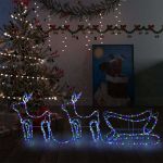 Decoração de Natal Rena e Trenó de Exterior 576 Luzes LED - 329813