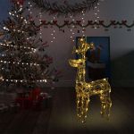 Rena Decorativa de Natal 90 Luzes LED Acrílico 60x16x100 cm - 329777