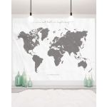 Flamingueo Bandeira Amelia C/ o Mapa do Mundo (branco/cinza) - BA-2