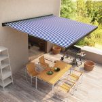 Toldo Motorizado com Caixa 400x300 cm Azul e Branco - 3052689
