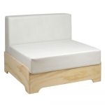 Box Furniture Poltrona Industrial Estrutura Panel Contrachapado Box. 80x80x64 cm Branco