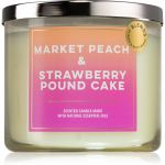 Bath & Body Works Market Peach & Strawberry Pound Cake Vela Perfumada 411g