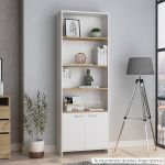 Tuhome Biblioteca Z63 180,6 cm a x 63 cm e x 26 cm P. Duna Branco/duna - BBD7438