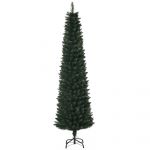 HomCom Árvore de Natal Artificial Altura 180cm com 380 Ramos de Folhas de Pvc Ignífugos Base Dobrável Ø56x180cm Verde