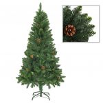 Árvore de Natal Artificial com Pinhas 150 cm Verde - 284314