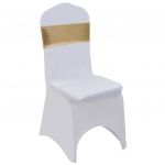 25pcs Faixa de Cadeira Extensível com Fivela de Diamante Dourado - 133579