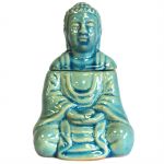 AWJewellery Queimador de Óleo Buda Sentado Azul 8x8.5x14 (cm)