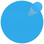 Cobertura de Piscina Redonda 549 cm Pe Azul - 90674