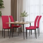 Cadeiras de Jantar 4 Peças Veludo Vermelho Tinto - 326109