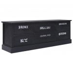 Banco de Corredor 115x30x40 cm Madeira Preto - 284131