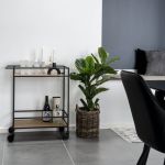 House Nordic Carrinho de Bebidas Avery 68x40x59 cm Natural e Preto - 444248