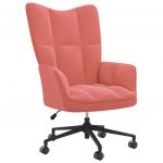 Cadeira de Descanso Veludo Rosa - 328176