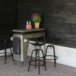 Esschert Design Cadeira de Bar Industrial Preto - 442366