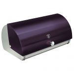 Berlinger Haus Caixa do Pão com Tampa Deslizante, Recipiente para Guardar o Pão e Pastelaria, Design Moderno, Aço Inox. Púrpura / Inox Purple Eclipse