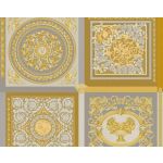 Architects Paper Papel de Parede Versace 387045 Amarelo/cinza/metálico/beige 70x1005 (cm)