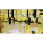Komar Fotomural Roswitha Huber RH-0888 Squares Dropping Grey Yellow Preto/amarelo/beige 500x280 (cm)
