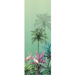 Komar Fotomural Floral And Wellness DX2-018 Jungle Flamingo Preto/verde/violeta 100x280 (cm)